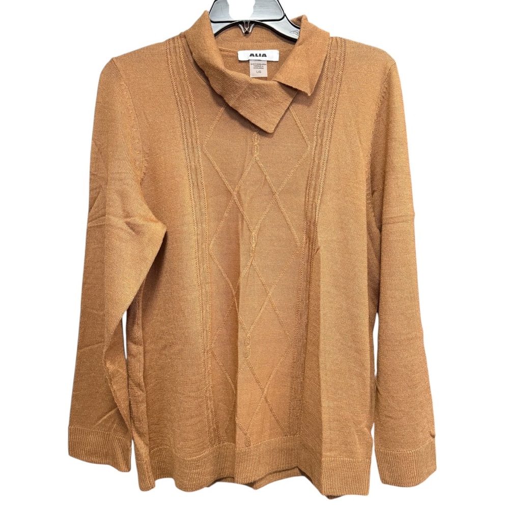 Alia Brown Cable-Knit Blouse Women’s Various Sizes